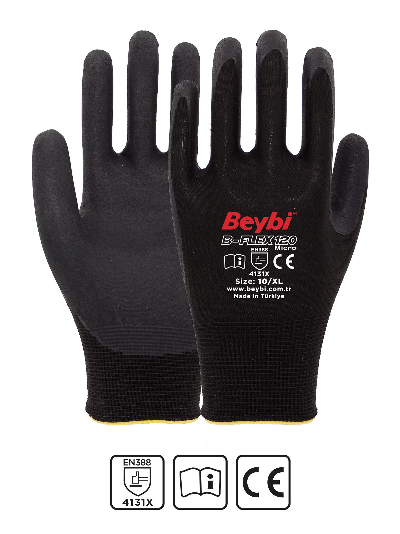 B-FLEX120 Micro / Mikro Köpük Nitril Kaplı Polyester Eldiven