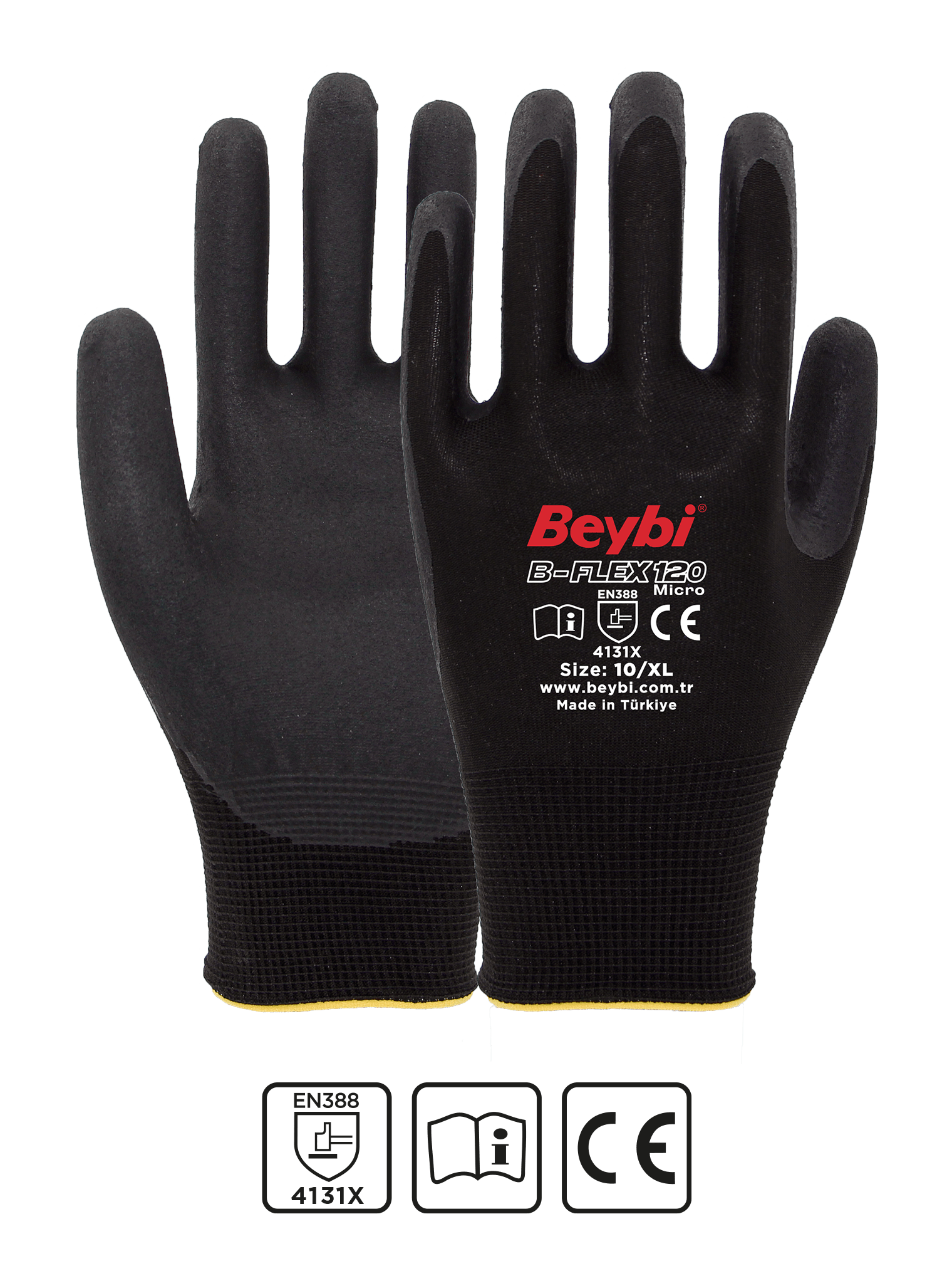 B-FLEX120 Micro / Micro Foam Nitrile Coated Polyester Gloves