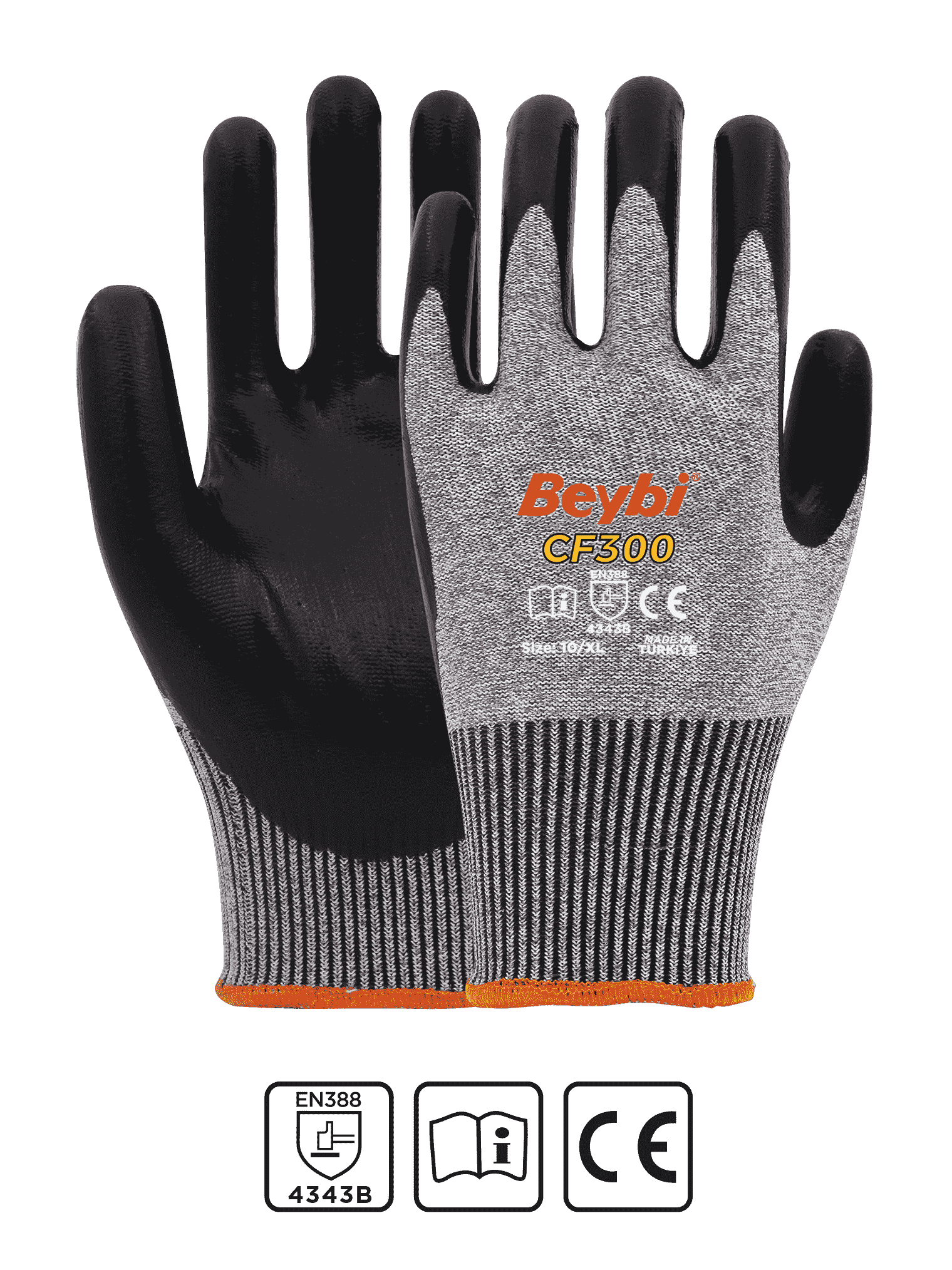 CF300 Foam Nitrile Coated Cut Resistant Gloves