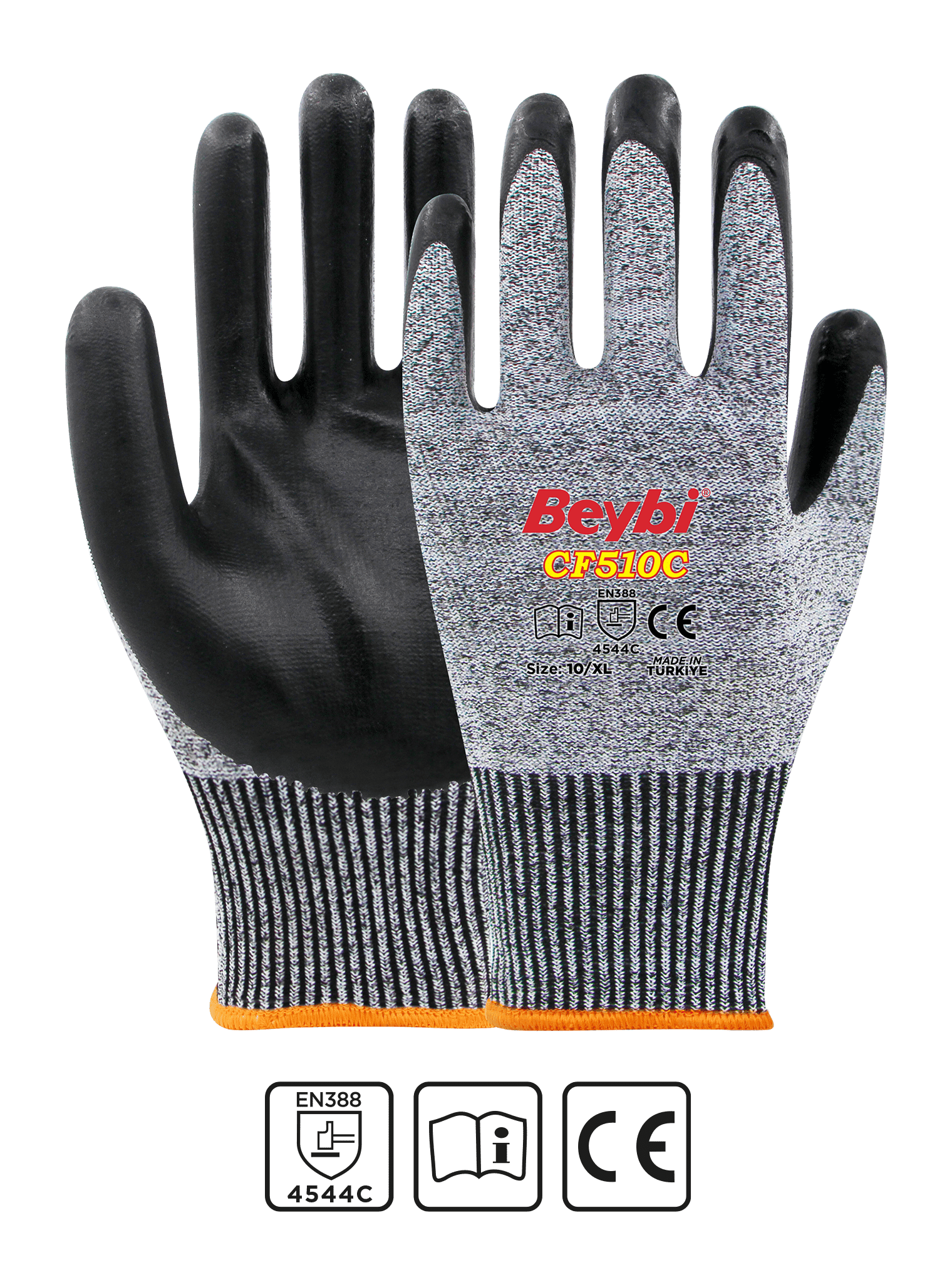 CF510C Foam Nitrile Coated Cut Resistant Gloves