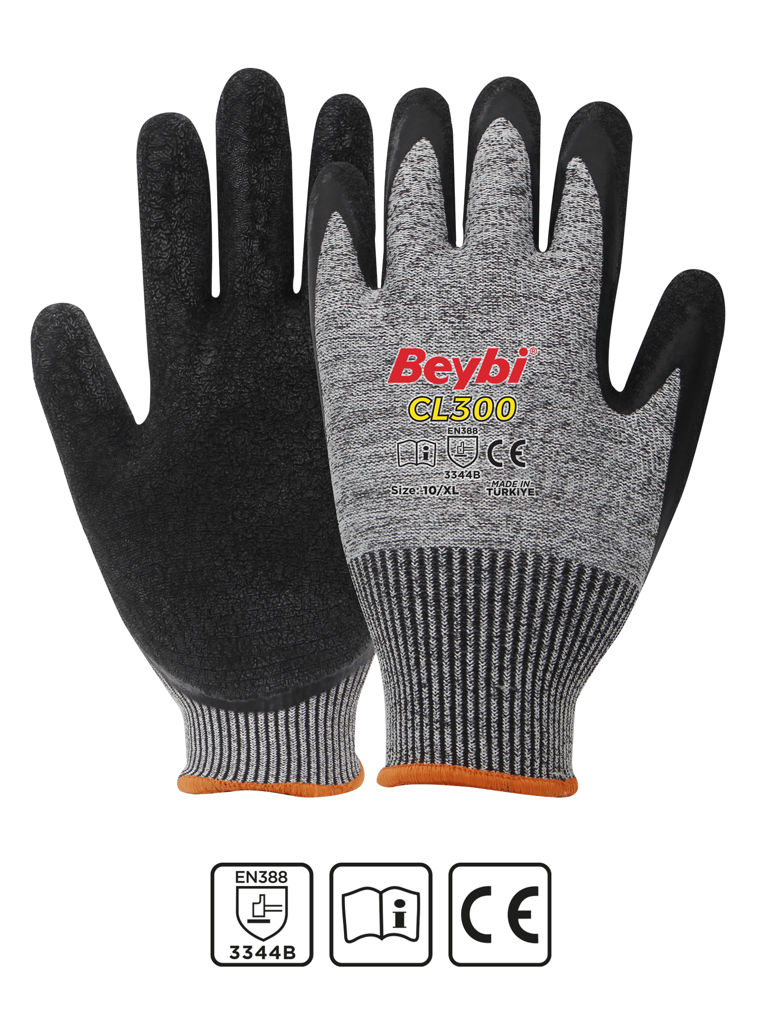 CL300 Latex Coated Cut Resistant Gloves