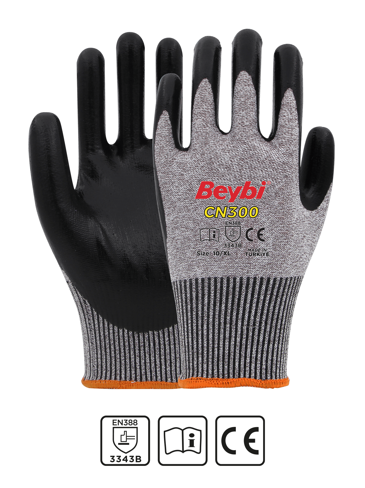 CN300 Nitrile Coated Cut Resistant Gloves