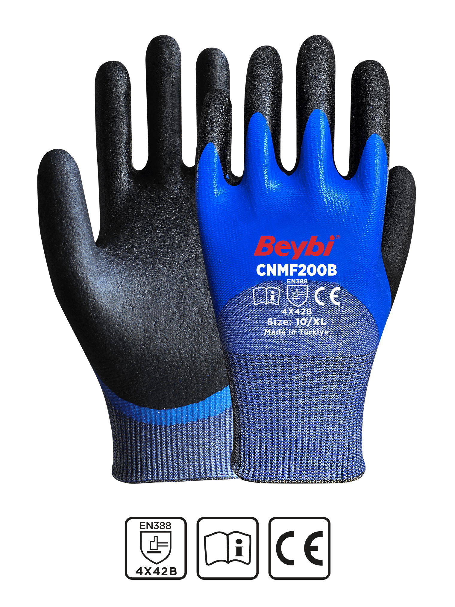 CNMF200B Double Micro Foam Nitrile Coated Cut Resistant Glove