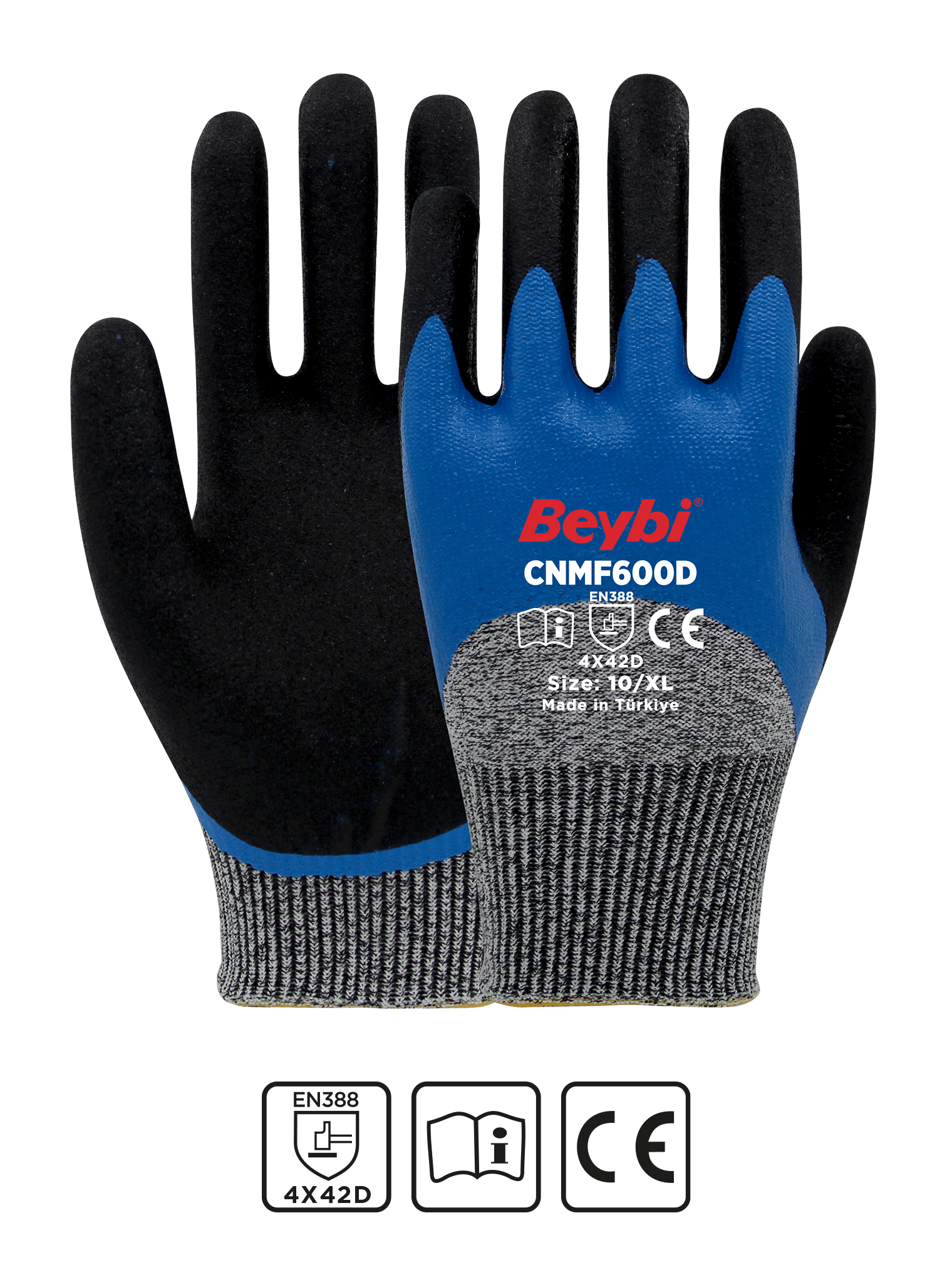 CNMF600D Double Micro Foam Nitrile Coated Cut Resistant Glove