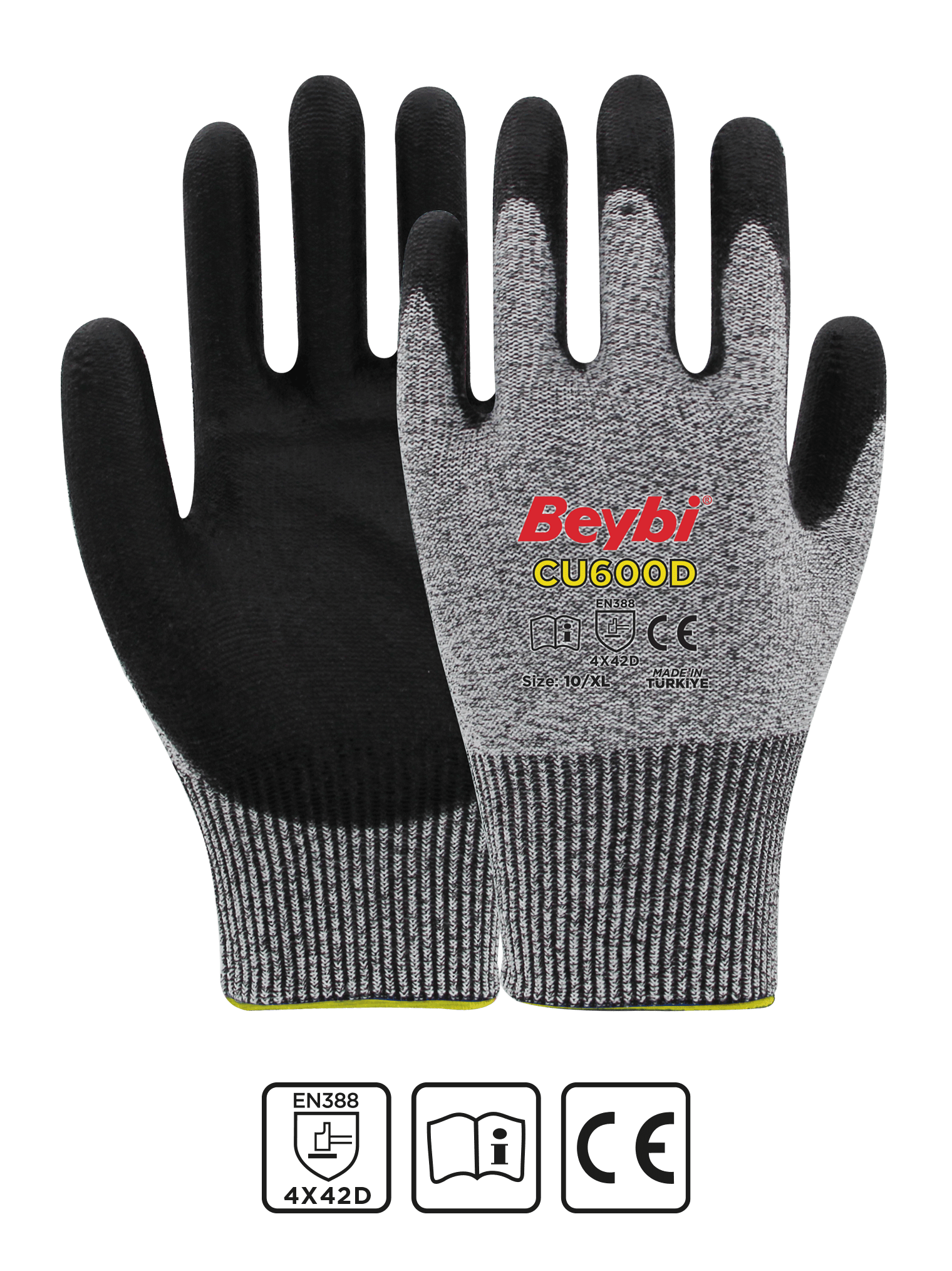 CU600D Polyurethane Coated Cut Resistant Glove