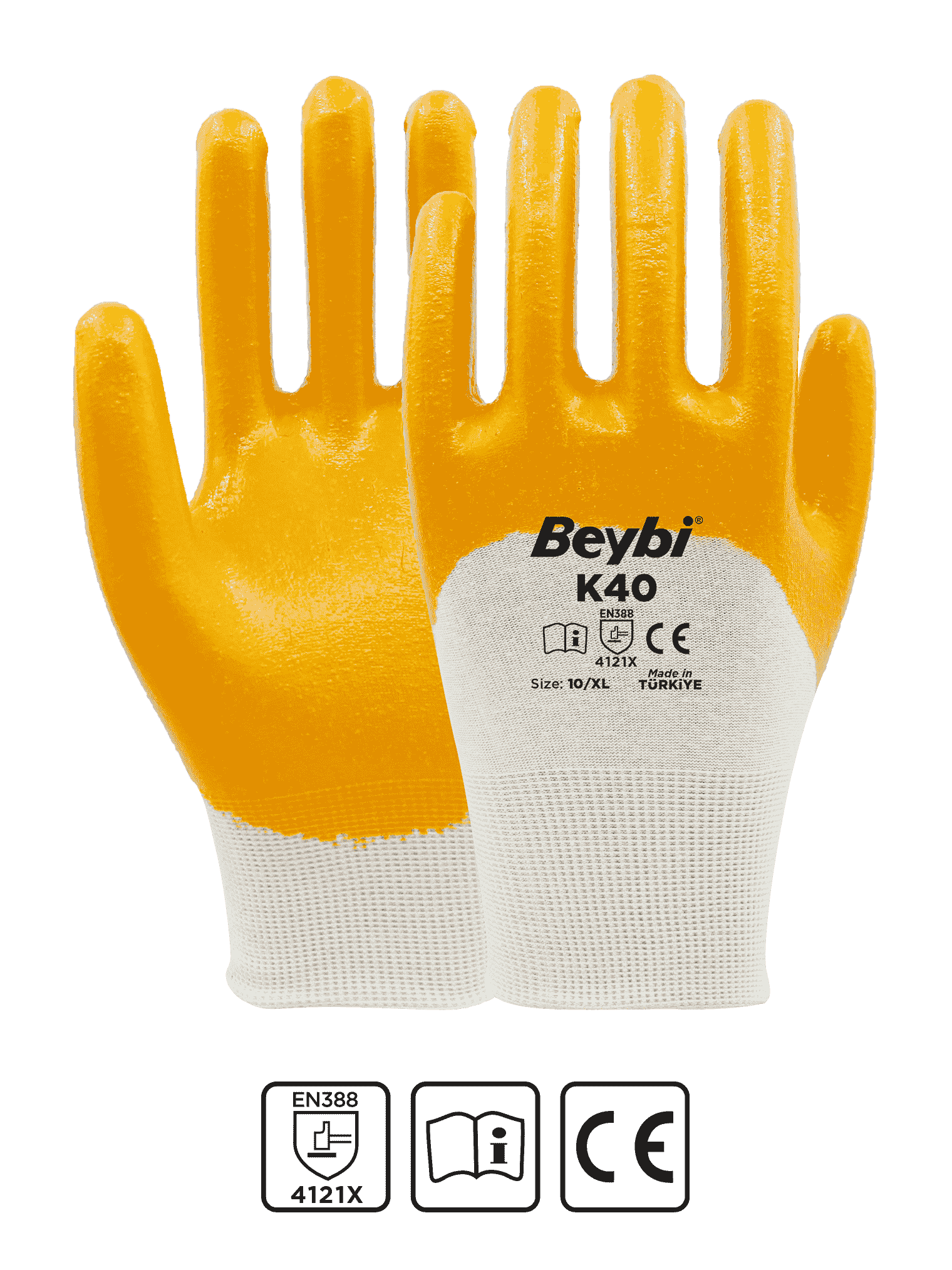 K40 Nitrile Coated Cotton Glove