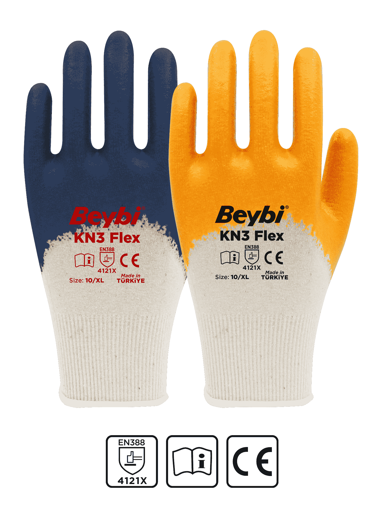 KN3 Flex Nitrile Coated Cotton Glove