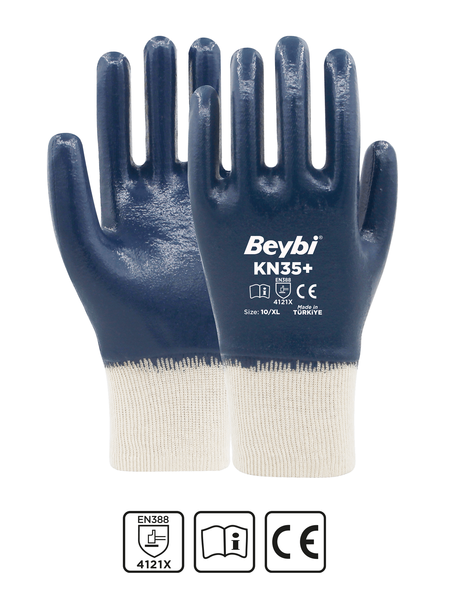 KN35+ Nitrile Coated Cotton Glove