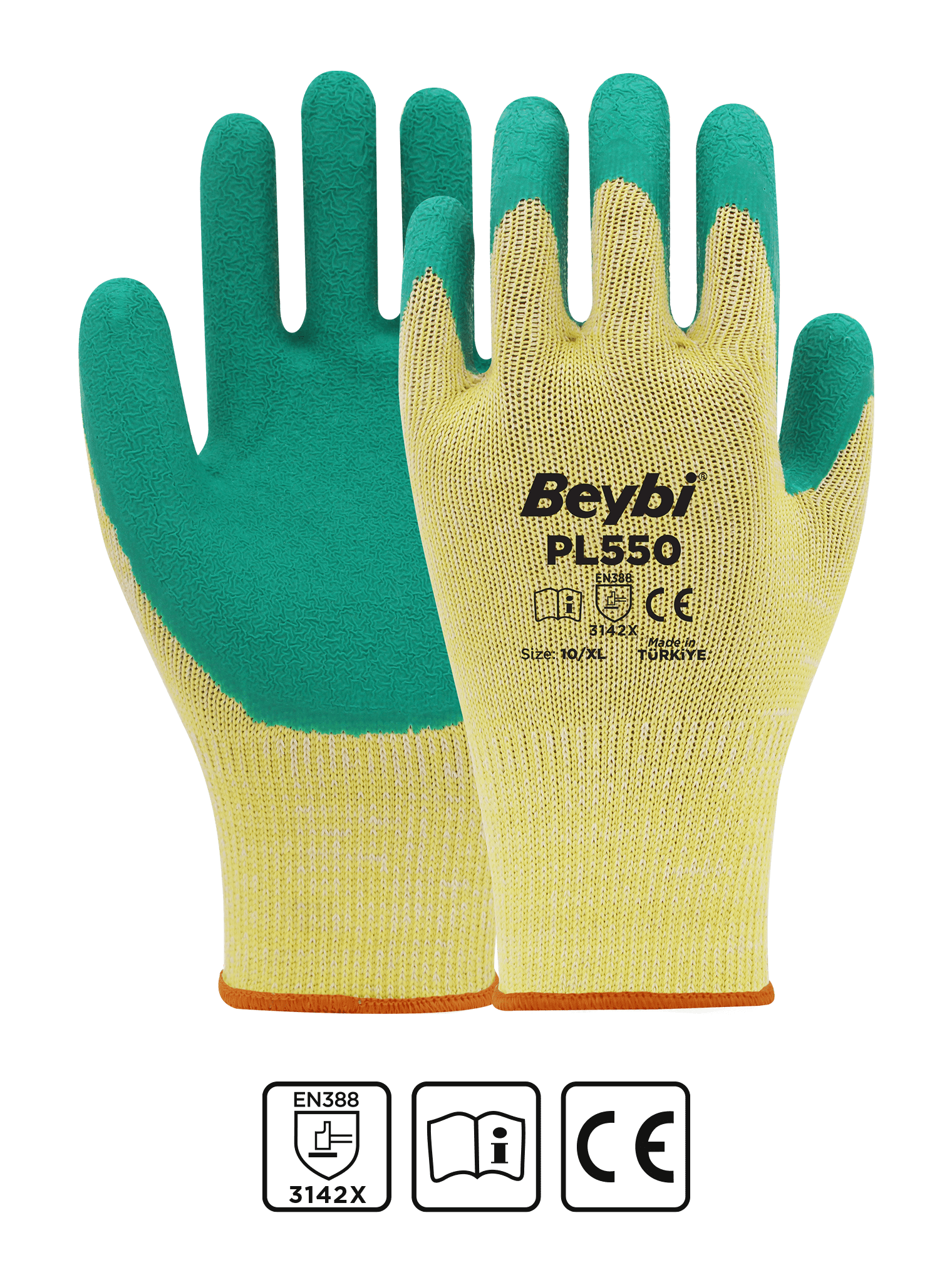 PL550 Latex Coated Cotton Polyester Glove