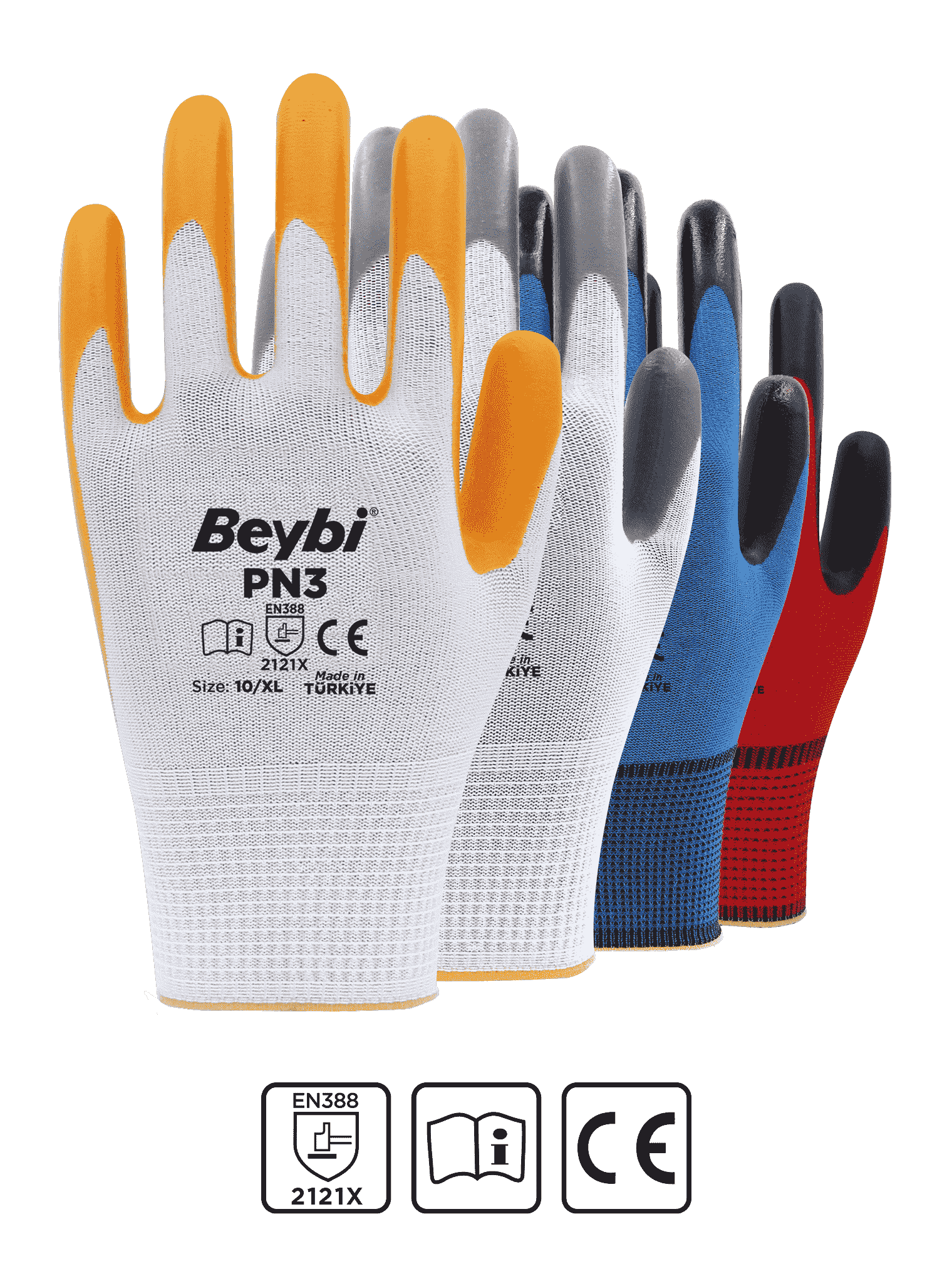 PN3 Nitrile Coated Polyester Gloves