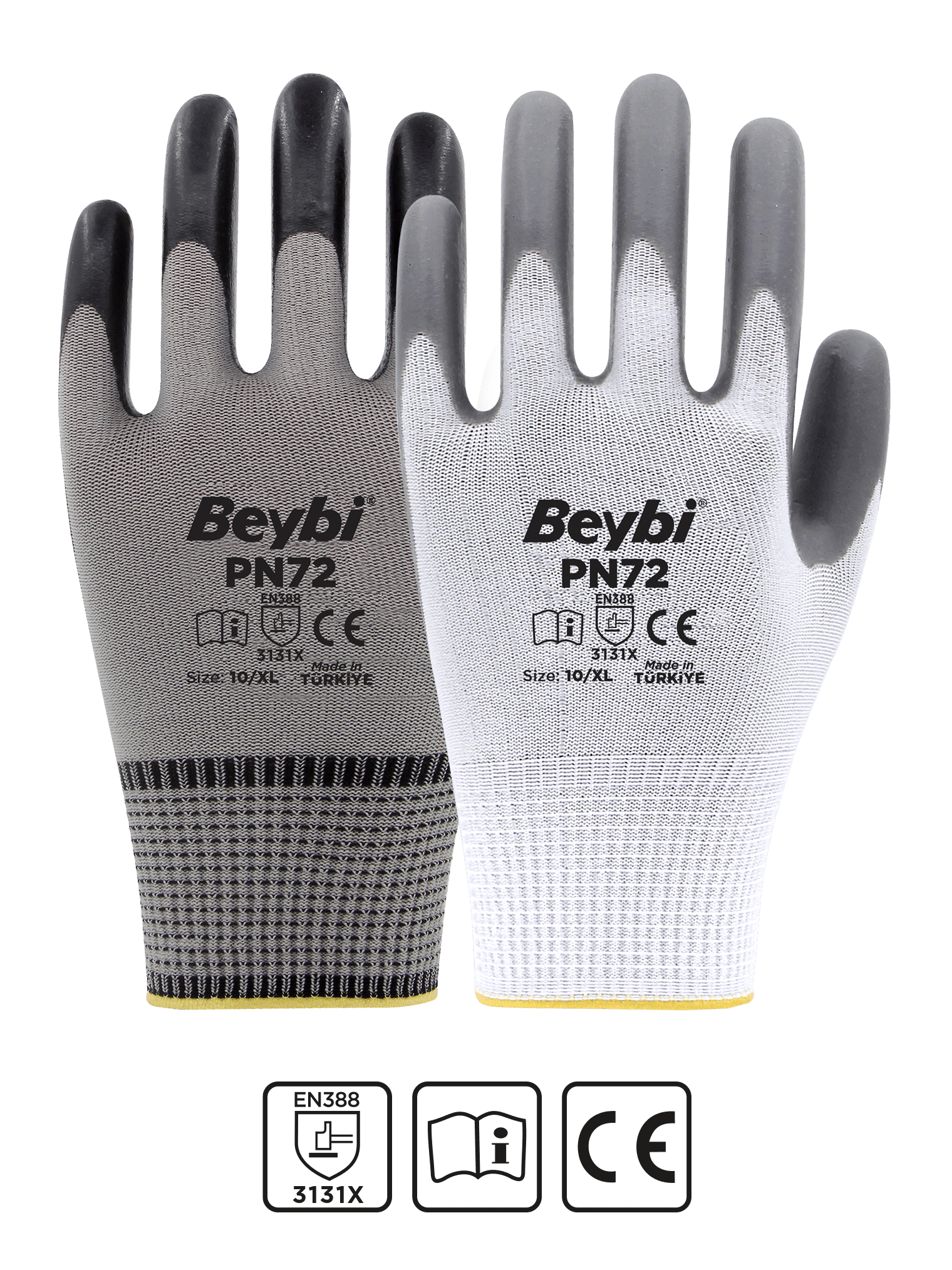 PN72 Nitrile Coated Polyester Gloves
