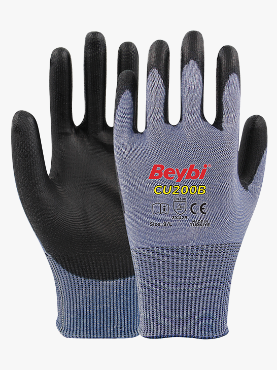 CU200B Polyurethane Coated Cut Resistant Gloves