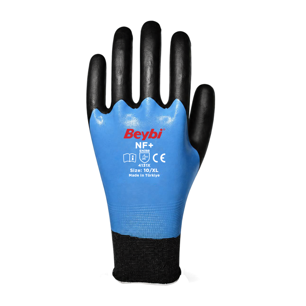 NF+ Fully Coated Foam Nitrile Coated Polyester Knit Gloves