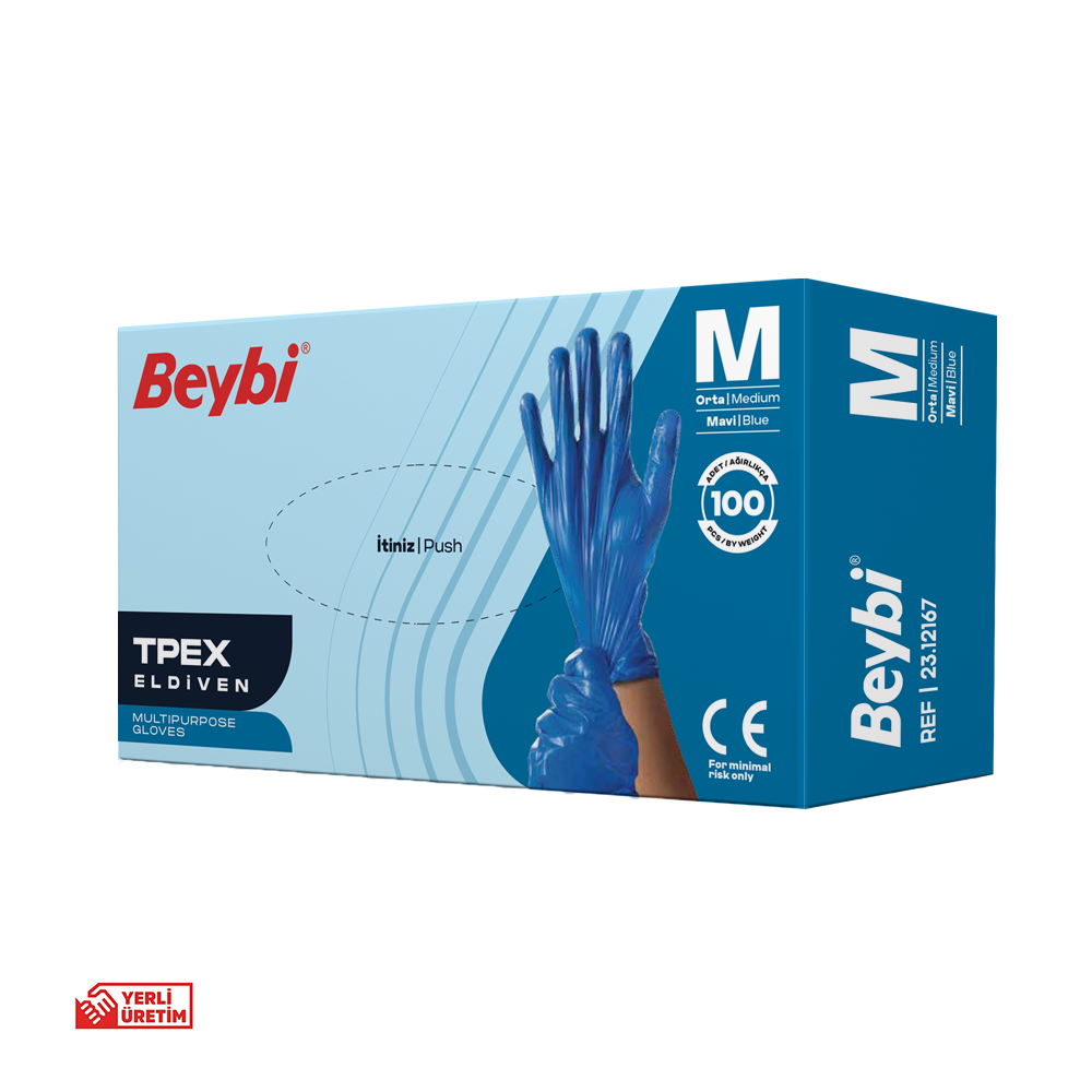 TPEX Eldiven Mavi - 100'lük Kutu