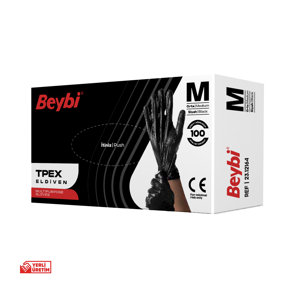 TPEX Eldiven Siyah - 100'lük Kutu