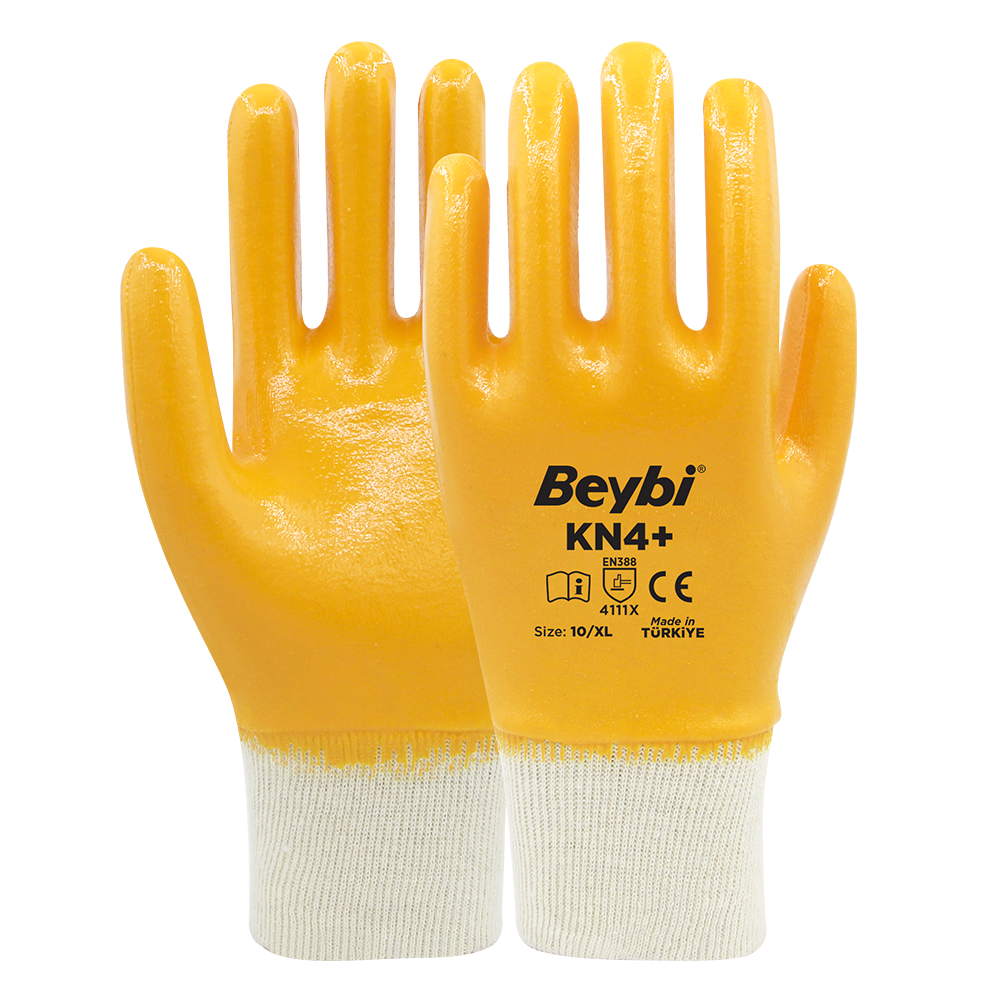 KN4+ Cotton Nitrile Gloves