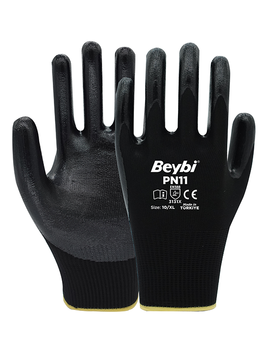 PN11 Polyester Knitted Nitrile Gloves