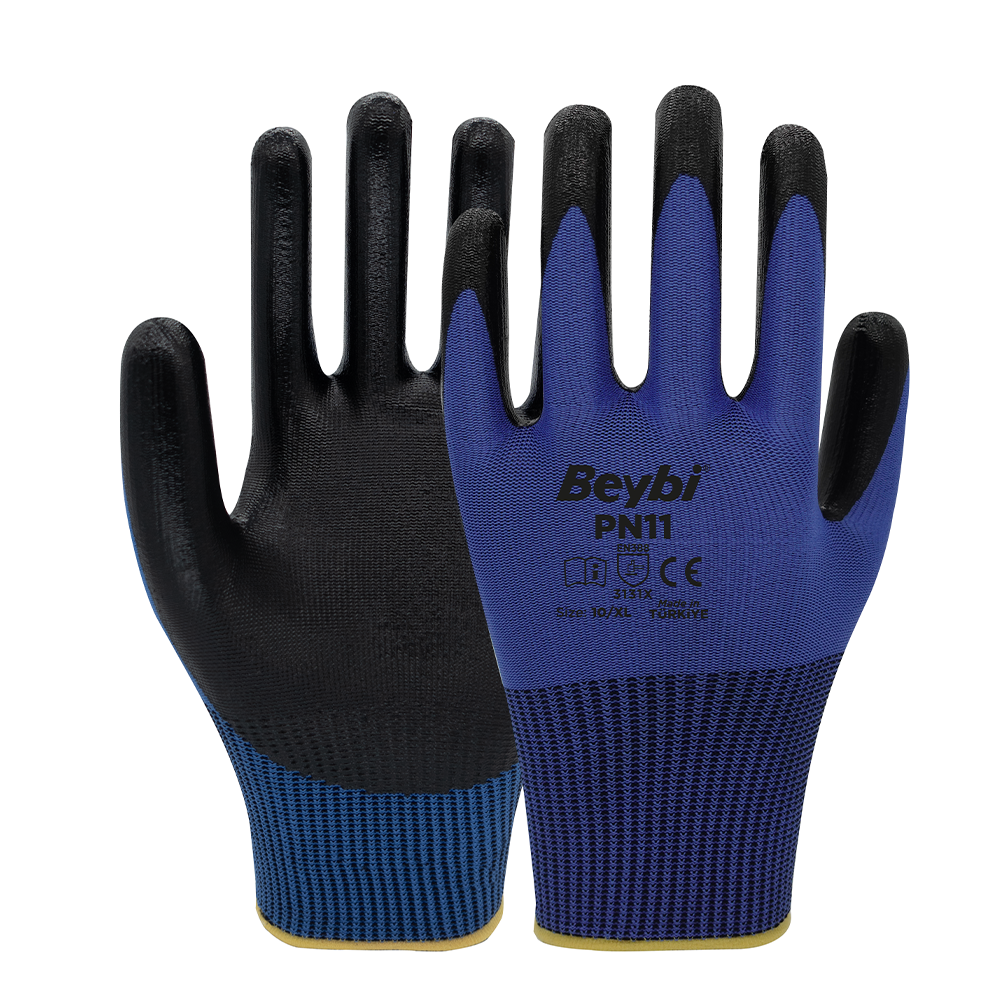 PN11 Polyester Örme Nitril Eldiven