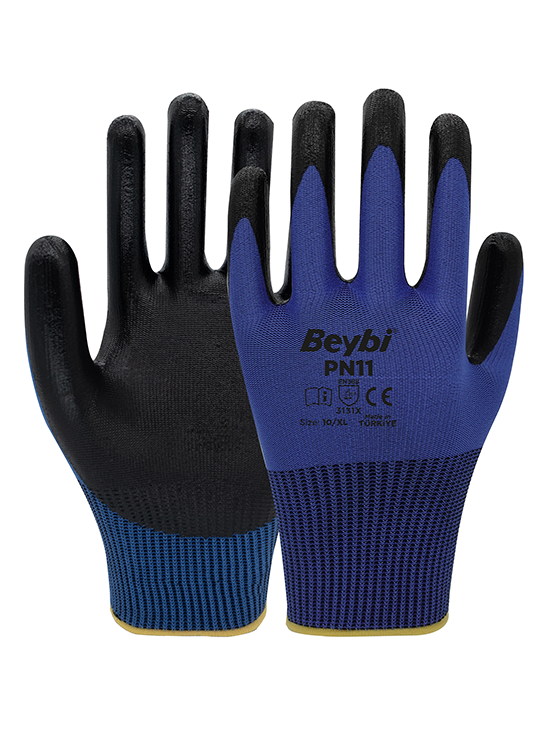 PN11 Polyester Knitted Nitrile Gloves