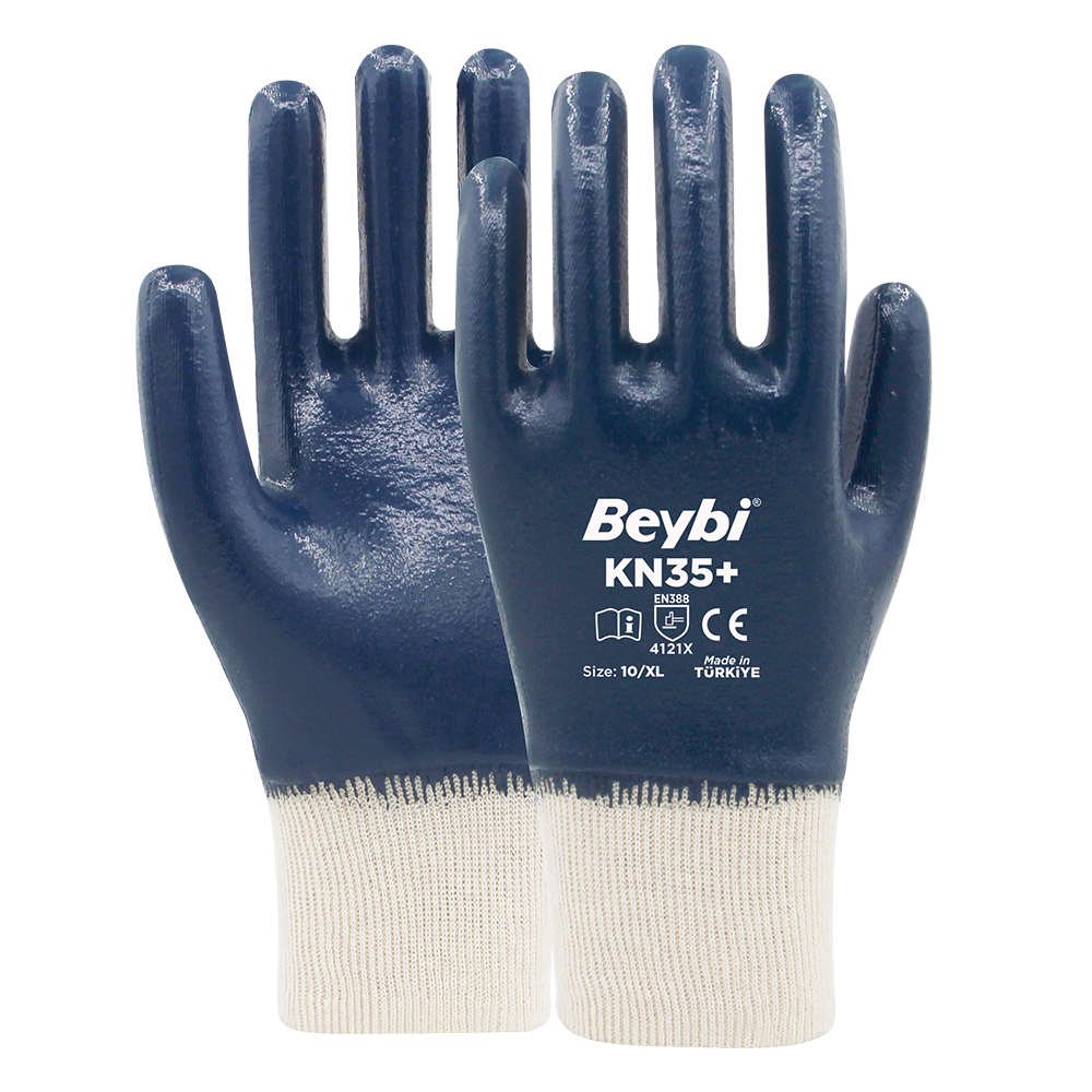 KN35+ Full Coating Cotton Nitrile Gloves