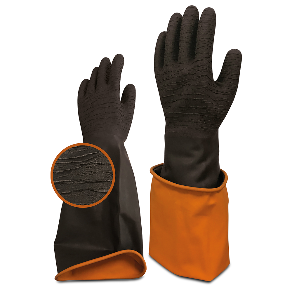 Korun Serrated 45 cm Long Black Work Gloves