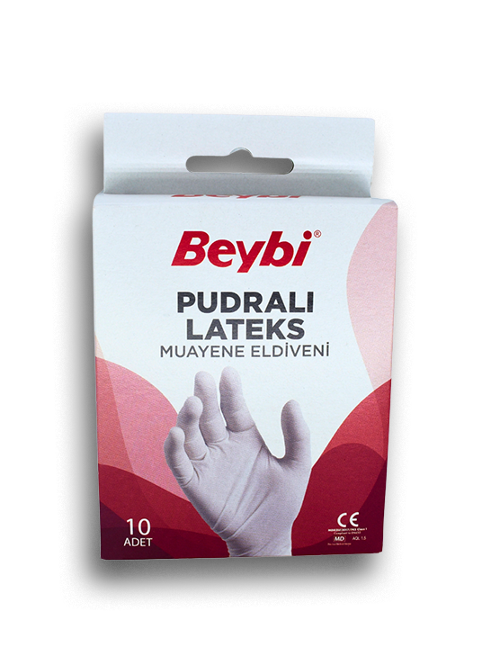 Pudralı Lateks Muayene Eldiveni 10'luk Kutu