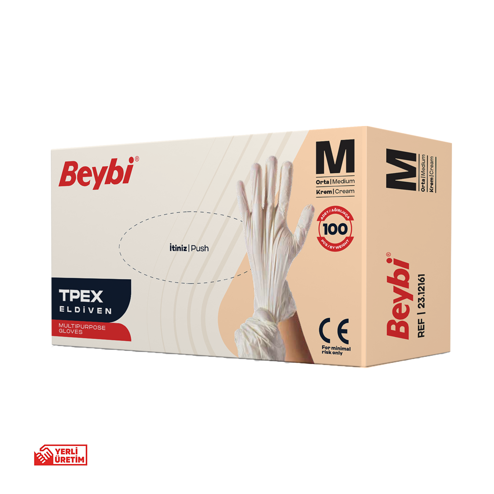 TPEX Eldiven Krem - 100'lük Kutu
