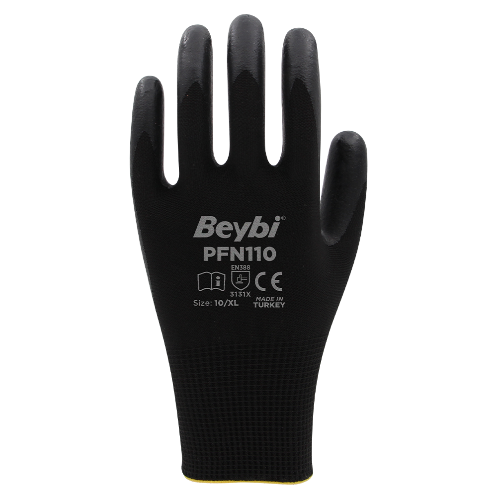PFN110 Polyester Örgü Üzeri ½ Köpük Nitril Kaplı Eldiven