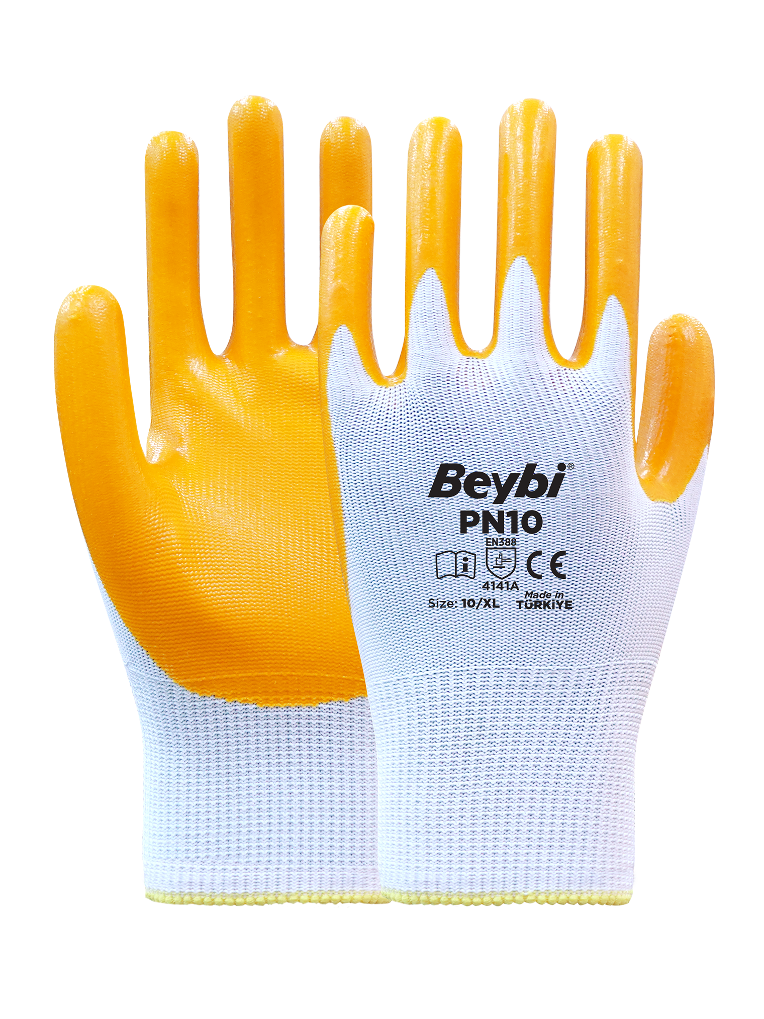 PN10 Polyester Knitted Nitrile Gloves