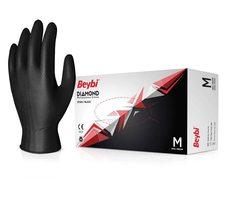 Diamond Siyah Nitril Eldiven - 100'lük Kutu