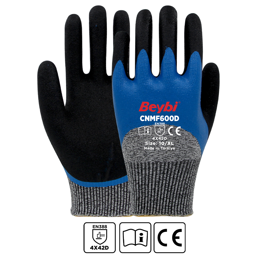 CNMF600D Kesilmeye Dayanıklı Mikro Köpük Nitril Kaplı Eldiven