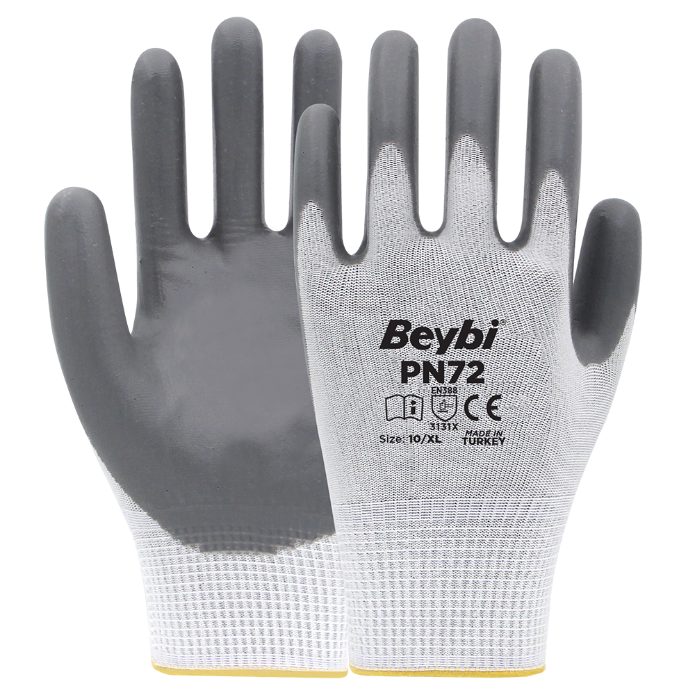 PN72 Polyester Örme Nitril Eldiven