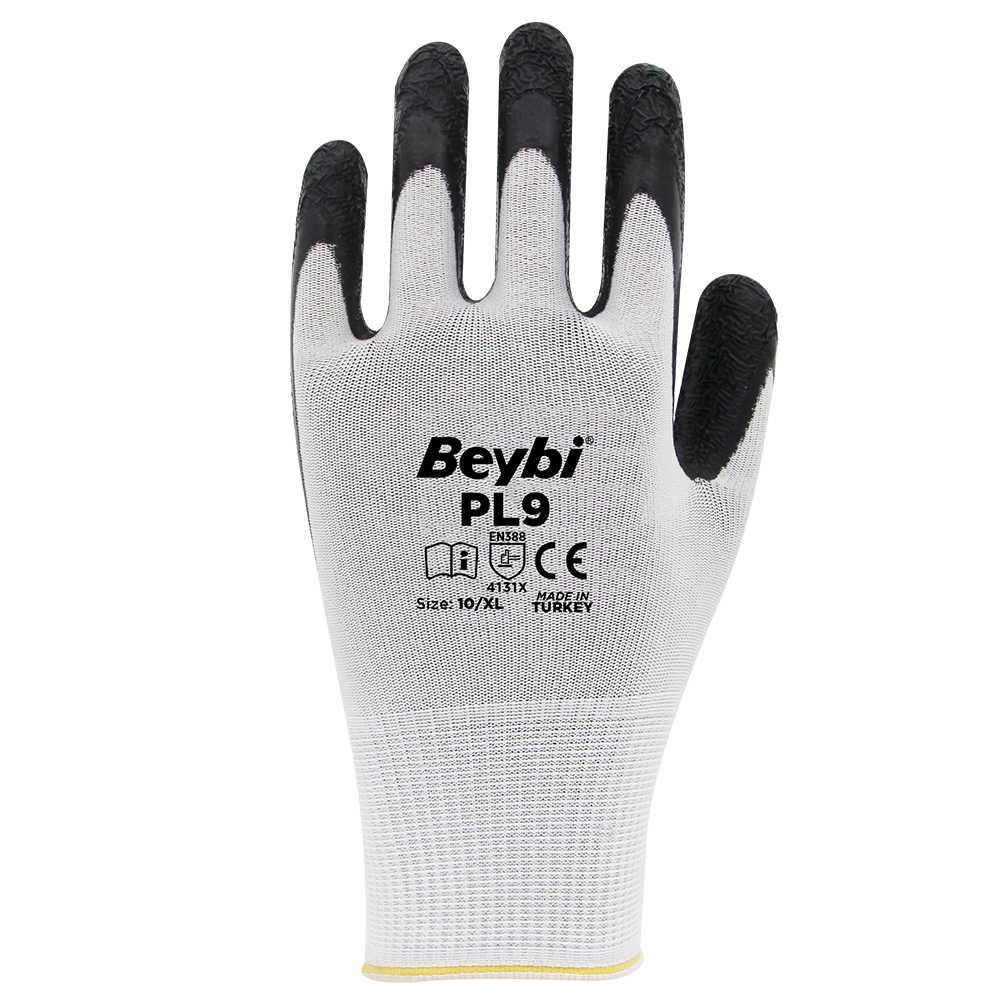 PL9 Polyester Knitted Latex Gloves