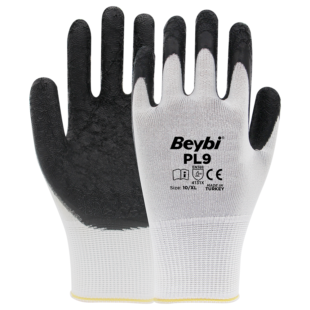 PL9 Polyester Knitted Latex Gloves