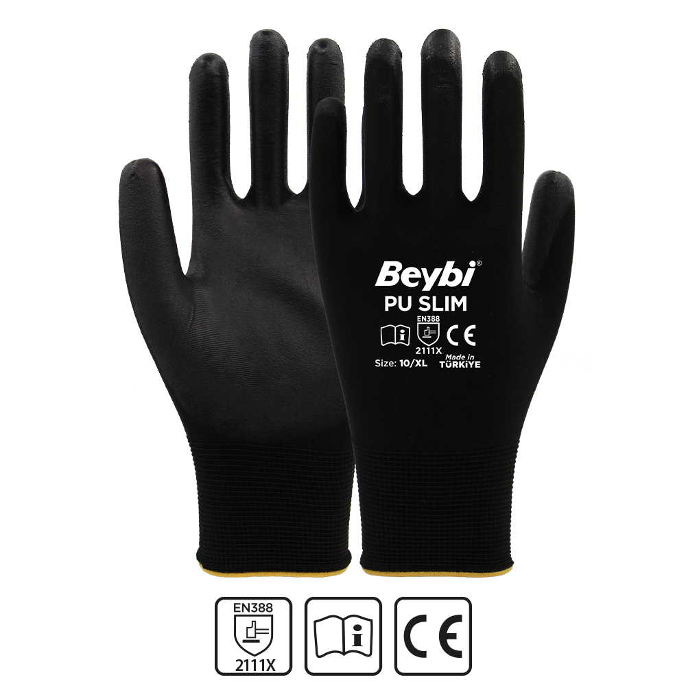 PU SLIM Poliüretan Kaplı Polyester Örme Eldiven