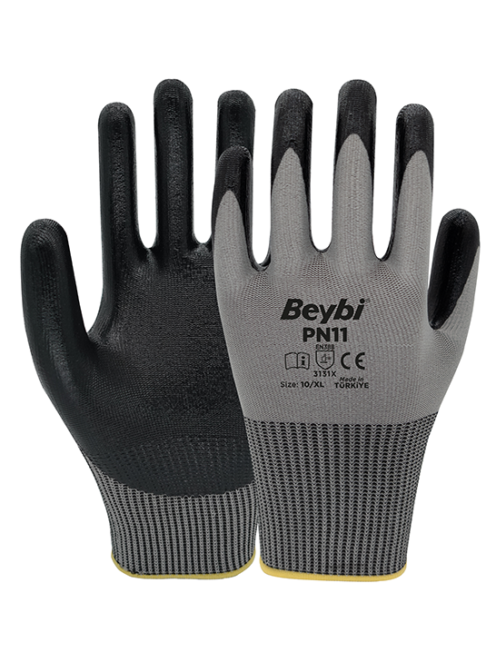 PN11 Polyester Knitted Nitrile Gloves