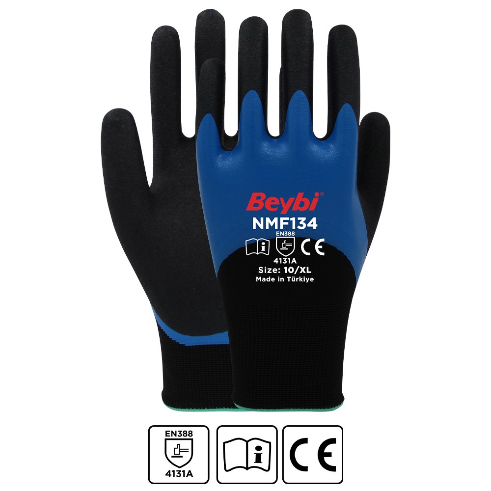 NMF134 Mikro Köpük Nitril Kaplı Polyester Örgü Eldiven